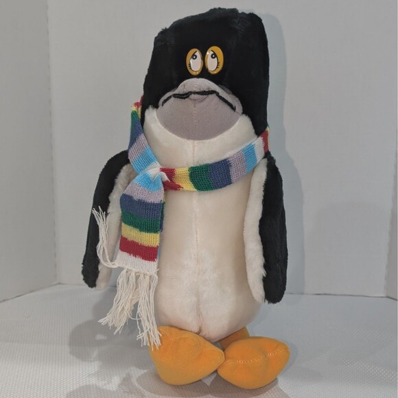 VTG 1987 Sea World Penny Penguin with Scarf Plush Stuffed Animal 17" Aurora Ohio - Picture 1 of 9